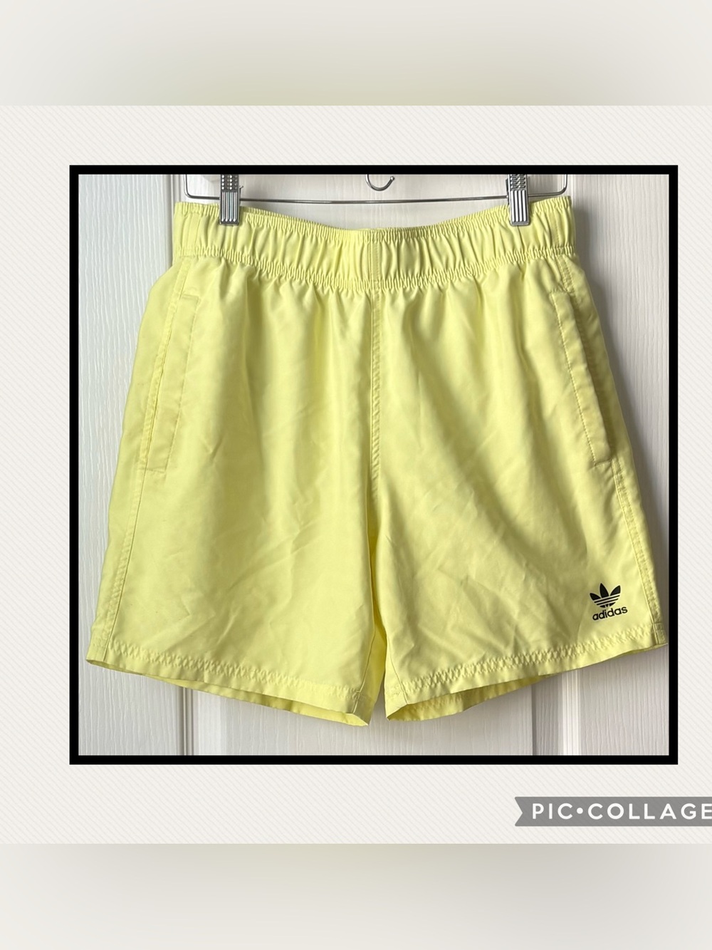 Men’s adidas Originals Primegree Neon Yellow Swim Shorts with Trefoil Logo